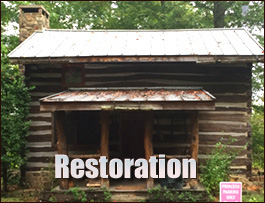 Historic Log Cabin Restoration  Camden, North Carolina